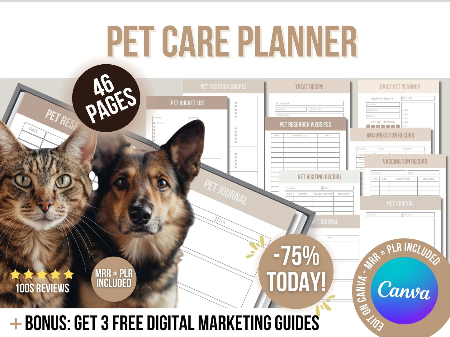 Editable Ultimate Bundle: Pet Planner