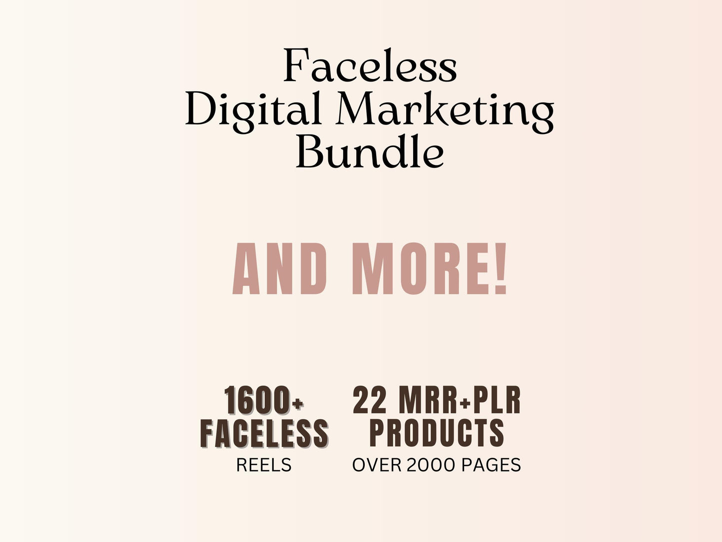 22 Faceless Digital Marketing MRR Products