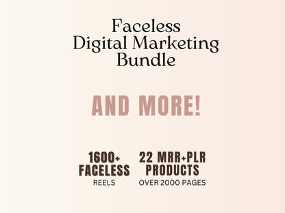 22 Faceless Digital Marketing MRR Products