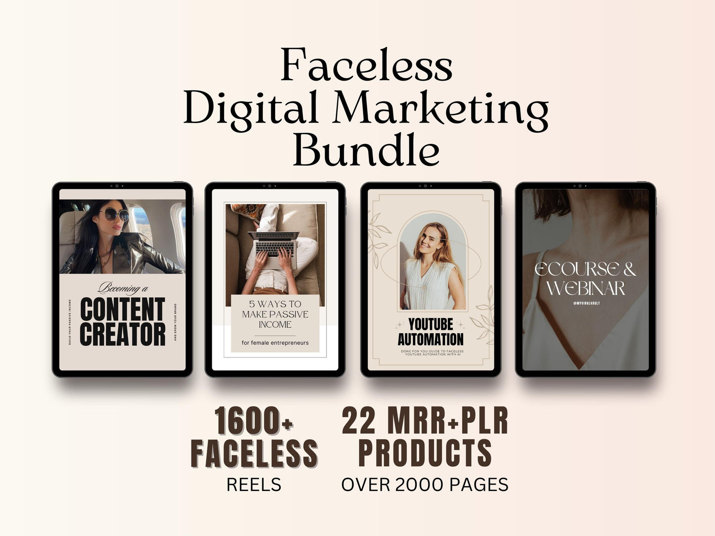 22 Faceless Digital Marketing MRR Products