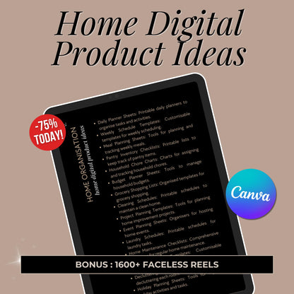 100+ Home Digital Product Ideas