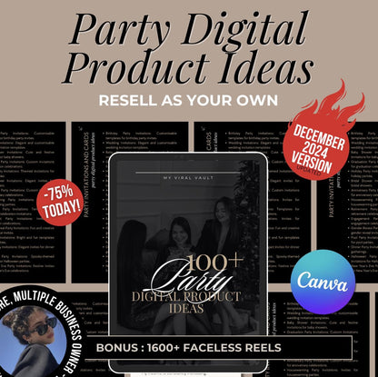 100+ Party Digital Product Ideas