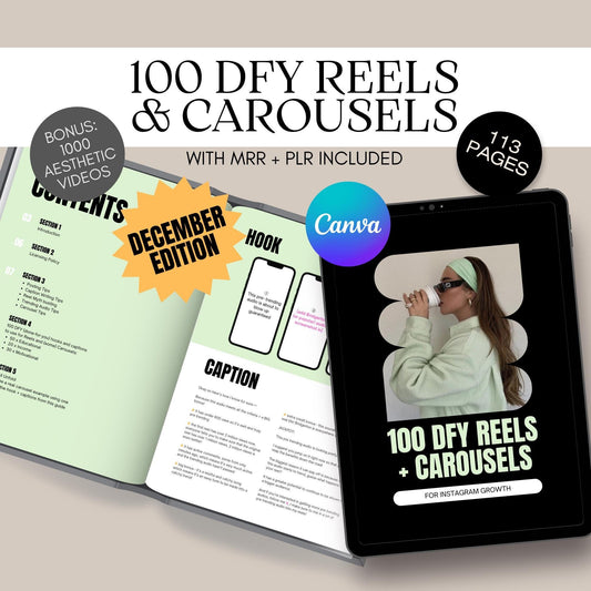 100 DFY REELs + CAROUSELs